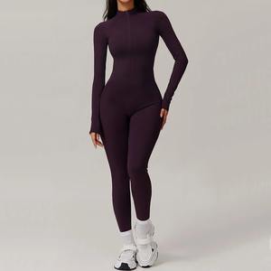 Women's Tracksuit Yoga Set Winter One Piece Fitness Rompers Long Sleeved Sportswear Gym Set Workout Clothes - Product Image 5