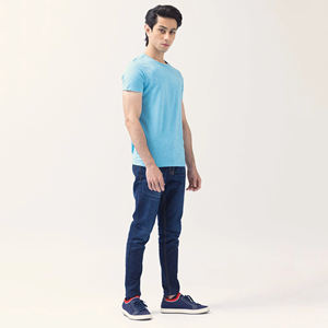 Camiseta de Algodón para Hombre al por Mayor, Nueva Llegada, Logotipo Personalizado, Lisa, Blanca, Talla Grande, Cuello Redondo, Gruesa, Informal, Ropa de Calle - Product Image 3