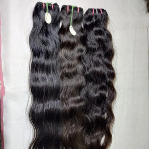 Lots de cheveux naturels ondulés bruts Remy indiens, fournisseur indien, cuticules alignées, tissage double machine, toutes couleurs, JERRY HAIRS - Product Image 1
