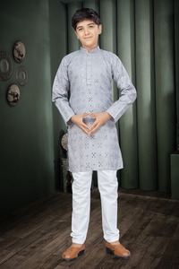 Vêtements traditionnels lourds coton miroir travail Kurta pyjama enfants Chudidar Collection - Product Image 6