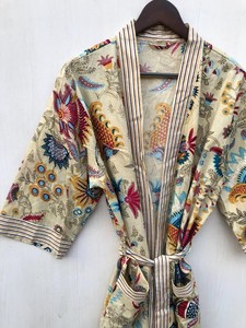 Kimono de Algodón con Estampado Floral para Mujer, Estilo Bohemio, Vestido de Novia, Venta al por Mayor al Mejor Precio - Product Image 2