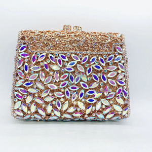 Sacs à main élégants pour femmes, ornés de mosaïques en métal, coton et résine, couleurs personnalisables, mini sacs, vente en gros, directement de l'usine - Product Image 1