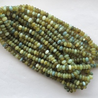 4mm 6mm 8mm 10mm Natural Boulder Green Opal Glatte Rondelle Edelstein Perlen Strand Schmuck Herstellung Semi Precious Großhandels preis