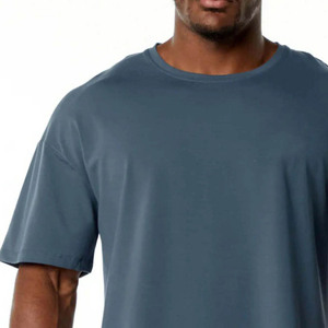 เสื้อยืดผ้าฝ้ายธรรมดา220 GSM โอเวอร์ไซส์สำหรับผู้ชายเสื้อยืดโอเวอร์ไซส์จากผู้ผลิต - Product Image 5