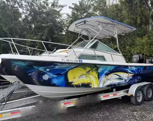 Barco de Pesca Clásico de 1985, Embarcación Marina para Aventuras Familiares y de Recreo, 26 Pies, con Motor Interno y Remolque - Product Image 3