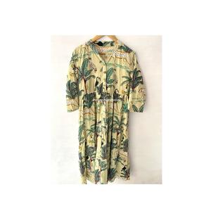 Vêtements modernes de luxe pour femmes robe en coton indien robe à imprimé floral pour dames robe de soirée patineuse robe circulaire - Product Image 1