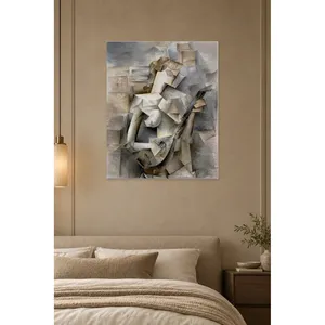 Fida Picasso Fille cubiste avec mandoline, impression sur toile - Product Image 3