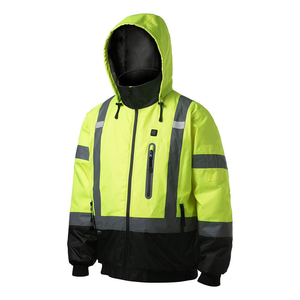 2025 Latest Design Hi Vis Working <b>Jacket</b> for <b>Men</b> Comfortable <b>Reflective</b> Safety Working Wear with Zipper Closure for Winter - Product Image 1