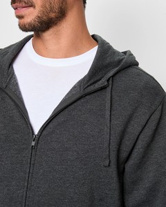 Personnalisez le sweat à capuche zippé pour hommes avec logo personnalisé Personnalisation de l'impression de broderie de tissu coton-polyester de qualité supérieure Commandes en gros - Product Image 4