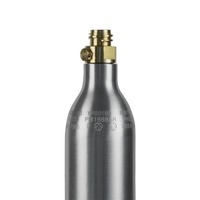 Cilindro de CO2 de Aluminio de 0.6L y 0.8kg para Máquina de Soda, Tanque Carbonatador Portátil de Grado Alimenticio, 3000psi, Presión Ajustable, Doble Disco de Expulsión, CE