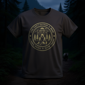 คุณไม่สามารถวิ่งหนีหมีได้ เสื้อยืดโปรโมชั่น - Product Image 3