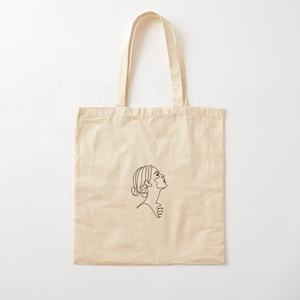 Vente en gros de sacs à provisions en toile de coton écologiques personnalisés réutilisables avec motif de lettres et logo imprimé pour le stockage des cosmétiques - Product Image 6