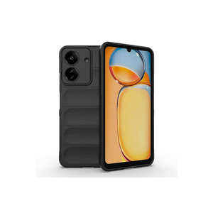 Funda de Teléfono de TPU Flexible Premium con Diseño Étnico Calado para Poco C65, Nuevo Modelo, Cubierta Trasera de Silicona - Negra, Ofrece Protección para el Teléfono - Product Image 1