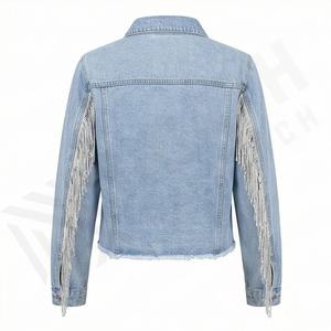 Chaqueta Vaquera para Mujer a Precio Económico, Corte Ajustado, Otoño, Algodón Crudo, Alta Calidad, Moda, Estilo Urbano - Product Image 2