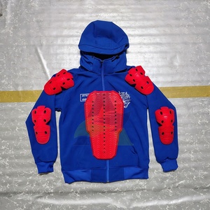 Chaqueta protectora de motocicleta de carcasa suave azul con almohadillas aprobadas por CE de Nivel 2 azul Chaquetas impermeables con estampado reflectante de carreras automáticas - Product Image 4