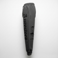 Pantalon de survêtement moulant Y2K pour femme en polyester/coton épais, style streetwear hiver, avec imprimé 3D en relief et taille élastique sans couture