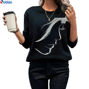 เสื้อสเวตเตอร์ผู้หญิงไซส์ใหญ่ขายดี รุ่นวินเทจ ผ้าฝ้ายฟลีซ 100% ระบายอากาศได้ดี แขนยาว คอกลม สวมใส่สบาย เหมาะสำหรับฤดูหนาว - Product Image 2