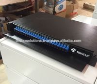 Panel Distribusi Optik Rak Mount Tipe Laci Tristar ODF 48 Port + Panel Patch Fiber Konektor SC Jaringan FTTH Dalam Ruangan