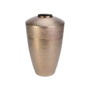 Tarro de Metal de bronce antiguo, soporte de flores decorativo hecho a mano para decoración del hogar, centro de mesa de lujo para sala de estar y comedor - Product Image 2