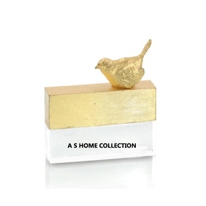 Estilo de lujo Aluminio Metal Forma de pájaro única Escultura chapada en oro Más tendencia Nueva línea de moda - Product Image 1