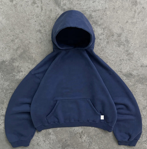 Sweat à capuche ample pour hommes, sweat ample à la mode, sweat à capuche baggy surdimensionné sans ficelle, streetwear, sweat à capuche à épaules tombantes - Product Image 3