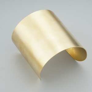 Brazalete grande de latón minimalista, varios tamaños, bases de brazalete en latón bajo rico, pulsera estampada, brazalete de floristería Crosag - Product Image 3