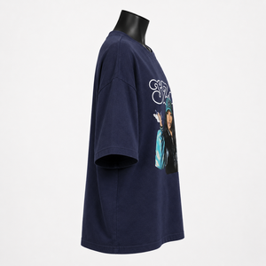Camiseta Extra Grande para Mujer, de Algodón, Corte Holgado, Cuello Redondo, Manga Corta, con Logotipo Estampado, para Todas las Temporadas, Ropa Casual - Product Image 4