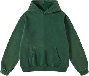 Sweat à capuche unisexe oversize délavé à l'acide Sweat à capuche vintage décontracté coupe ample en coton lourd Sweat Streetwear - Product Image 5