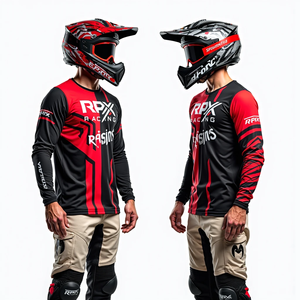 เสื้อแข่งรถมอเตอร์ครอสแบบกำหนดเองสำหรับผู้ชาย แขนยาว ชุดแข่งรถ ATV เสื้อเจอร์ซีย์มอเตอร์ไซค์ ชุดแข่งรถมอเตอร์ไซค์ - Product Image 4