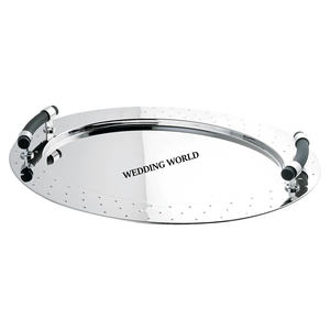 Bandeja de chocolate martillada de lujo para bodas y eventos Bandeja de chocolate de metal de diseñador de Venta caliente para Bodas de Kuwait, Qatar y Arabia Saudita - Product Image 6