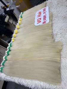 Extensions de cheveux humains haut russes blond cendré de haute qualité VIP en vrac cheveux vietnamiens à extrémités épaisses - Product Image 4