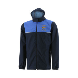 Chaqueta de lluvia cortavientos impermeable con cuello levantado recubierto de invierno OEM para hombres para deportes al aire libre con logotipo personalizado y diseño GAA - Product Image 4