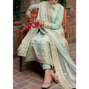 Dupatta de Césped con Bordado Personalizado, Estampado, Elegante y de Alta Calidad para Mujer, Venta al por Mayor para Fiestas - Product Image 5