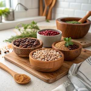 Meilleures ventes 2026 En gros Ensemble de bols à salade et de mélange en bois écologique, faits main, polis et durables, pour service de fête - Product Image 1