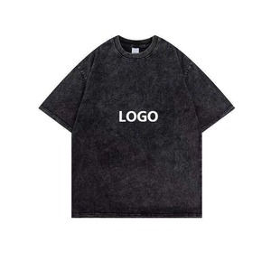 Vente en gros de t-shirts délavés à l'acide de haute qualité pour hommes 100% coton t-shirts vintage surdimensionnés pour hommes personnalisables - Product Image 1