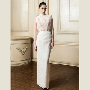 ชุดกระโปรงสตรีแบบไม่สมมาตรชุดกระโปรงผ้าโพลีเอสเตอร์2ชิ้นลายใบไม้ผ้า28% ใยสังเคราะห์72% จากเวียดนาม - Product Image 5