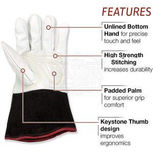 Gants de soudage résistants à la chaleur avec une construction durable, doublure douce, support solide de la paume, mouvement flexible et confort à long terme - Product Image 2