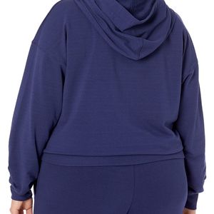 Nueva llegada Sudadera con capucha de algodón de manga larga con cremallera para mujer con diseño de Top corto Sudaderas con capucha con logotipo impreso personalizado en venta al por mayor - Product Image 4