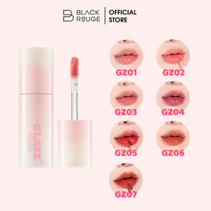 Korean Black Rouge GZ07 Lip Glaze <b>Chewy</b> Lip Tint Gloss with Moisturizing Effect Cinnamon Latte Color - Product Image 2