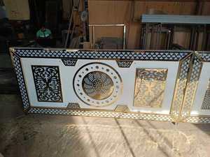 Mostrador de exhibición de Bodas de acero inoxidable de lujo en acabado dorado Catering y decoración de alta calidad - Product Image 3