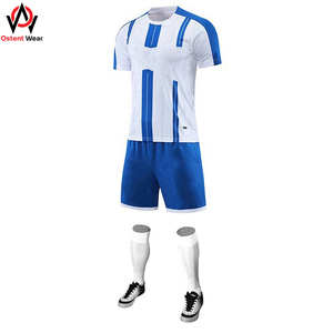 Jersey de fútbol de secado rápido para hombre, kits de equipo deportivo para jóvenes con nombre personalizado, conjunto de pantalones cortos con logotipo de uniforme de fútbol de tela sublimada personalizada - Product Image 2