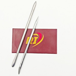 Silver Polish Reusable Stainless Steel Double-Ended Cuticle Pusher Nail Prep <b>Tool</b> for Acrylic Gel Nails Pen Sharp Point Spoon - Product Image 3