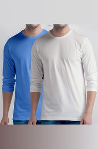 เสื้อยืดแขนยาวผู้ชาย Blanktee Basictee ผ้าฝ้ายผสมโพลีเอสเตอร์เนื้อนุ่ม แฟชั่นยั่งยืน คอกลม - Product Image 2