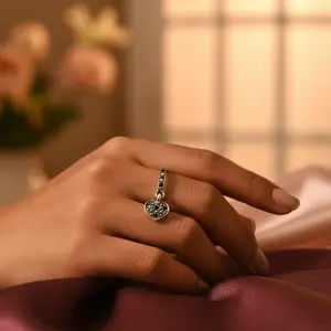 ต่างหูเงินแท้ 925 รูปหัวใจ ดีไซน์ห้อยระย้า แฟชั่นสำหรับผู้หญิง ของขวัญเครื่องประดับ - Product Image 1