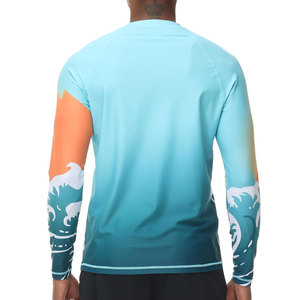 เสื้อแรชการ์ดแขนยาวสำหรับผู้ชายชุดฝึกป้องกันผื่นพิมพ์ซับลิเมชันตามสั่ง - Product Image 2