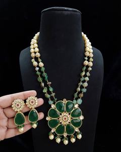 คุณภาพสูงเครื่องประดับทอง kundan สร้อยคอยาวของผู้หญิงชุดสไตล์วินเทจสุดหรูงานแต่งงานอินเดีย - Product Image 4