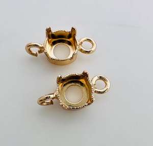 Connecteur en forme de poire unique de style vintage de haute qualité, 9x13 mm, argent sterling plaqué rhodium, serti clos, fabrication de bijoux, certifié IGICertified - Product Image 3