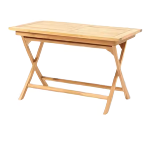 Mesa de comedor plegable rectangular de la mejor calidad, muebles de jardín y exteriores de estilo moderno de teca de madera - Product Image 3