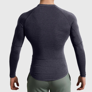 T-shirt de compression à manches longues respirant, antibactérien, à séchage rapide, sans couture, OEM personnalisé, haute qualité, pour hommes, MMA - Product Image 2