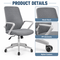 Chaise de bureau ergonomique moderne en maille, dossier haut, hauteur réglable, pivotante, pour bureau, école, hôpital, salle de réunion, bureau à domicile
